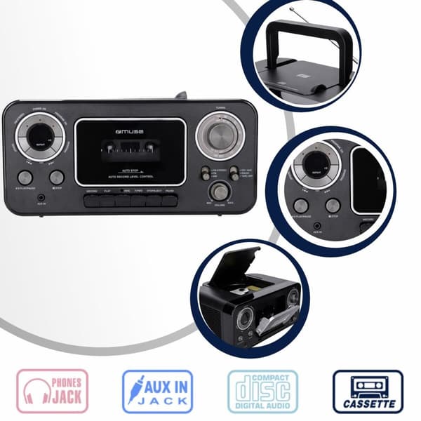 Radio-kasettisoitin Muse M-182 RDC