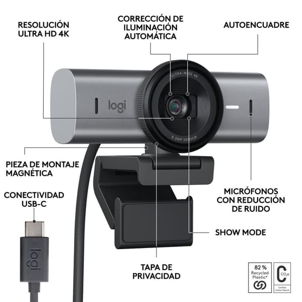 Webbkamera Logitech 960-001559 4K Ultra HD