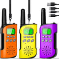 Miniatyrbillede 2 af 2: AWANFI Walkie Talkie, Genopladeligt Lithium-Ion Batteri, Langdistance Kommunikation,OYP 3 stk.