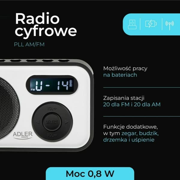 Radio Adler Sort