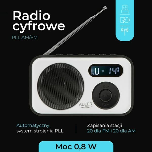 Radio Adler Sort