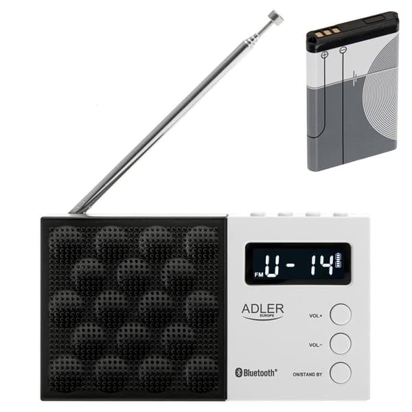 Radio Adler pll fm ad 1908 Svart Vit