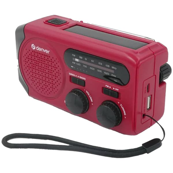 Denver SCR-2010 vevradio med solcellsladdning och 2000 mAh batteri