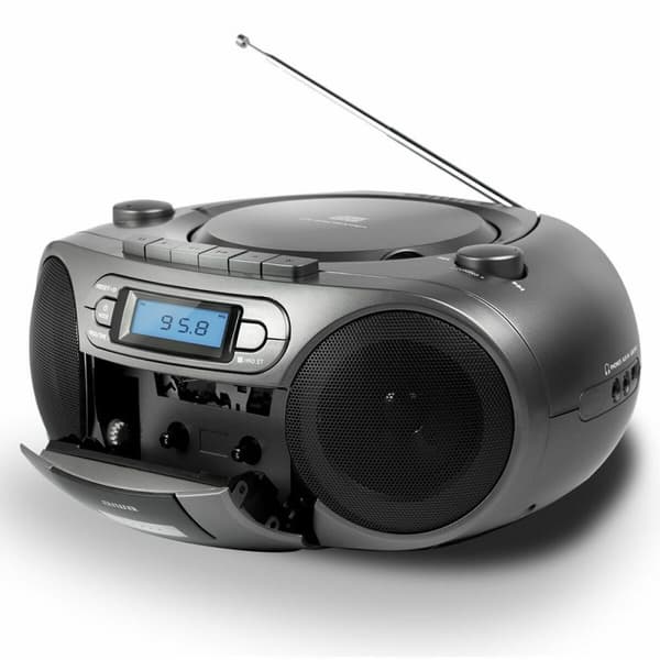 Radio-kasettisoitin Aiwa BBTC-550MG Bluetooth Harmaa