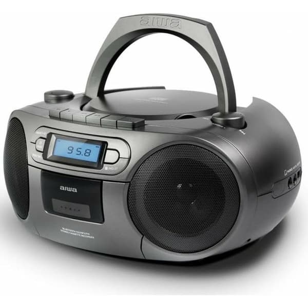 Radio-kasettisoitin Aiwa BBTC-550MG Bluetooth Harmaa