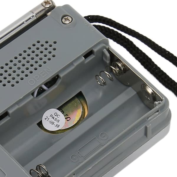 AM FM Transistor Radio DSP Chip Bærbar Mini Radio Med Lomme Med Højttalerstik Til Hovedtelefoner Sølv Grå
