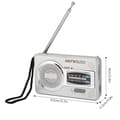 Miniatyrbillede 8 af 11: AM FM Transistor Radio DSP Chip Bærbar Mini Radio Med Lomme Med Højttalerstik Til Hovedtelefoner Sølv Grå
