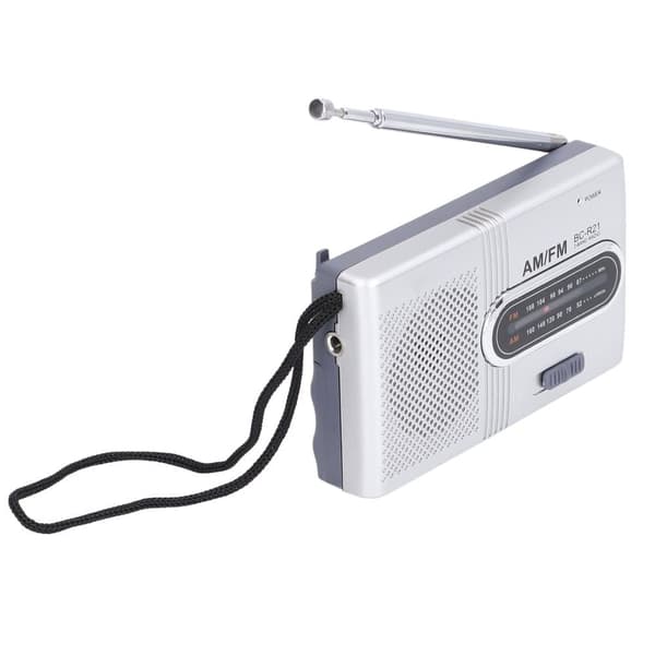 Mini AM FM-radio Manuel betjening Nem justering Hukommelsesfunktion Digital radiomodtager (BCR21 (2 stk AA-batterier))