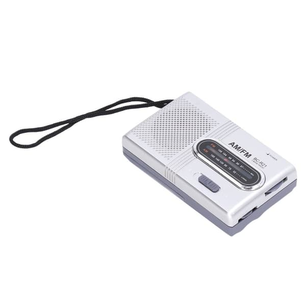 Mini AM FM-radio Manuel betjening Nem justering Hukommelsesfunktion Digital radiomodtager (BCR21 (2 stk AA-batterier))