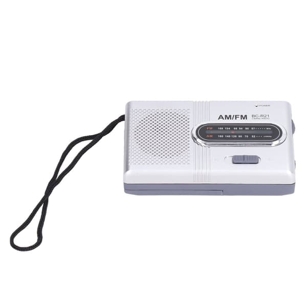 Mini AM FM-radio Manuel betjening Nem justering Hukommelsesfunktion Digital radiomodtager (BCR21 (2 stk AA-batterier))