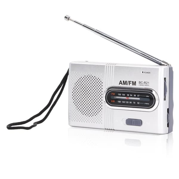 Mini AM FM-radio Manuel betjening Nem justering Hukommelsesfunktion Digital radiomodtager (BCR21 (2 stk AA-batterier))