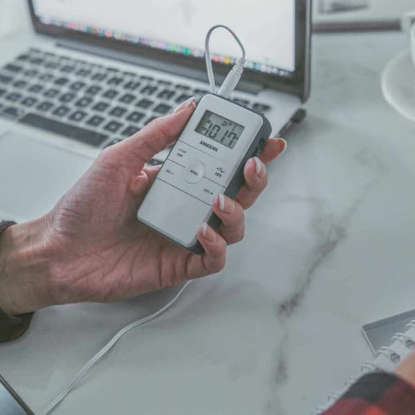 Transistorradio Sangean DT-140 Blå Hvid