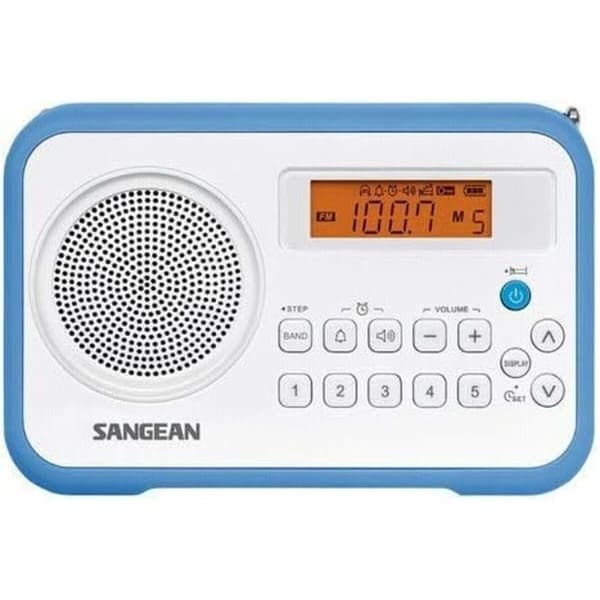 Transistorradio Sangean PR-D18 Blå Hvid Rav