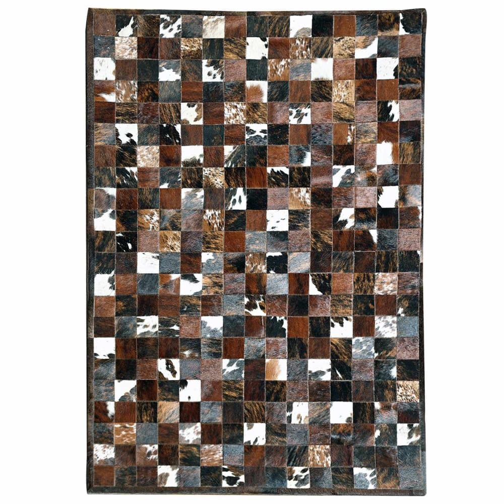 Matto CORBIT-360, 140x200cm, väri: ruskea, lehmännahka neliöt