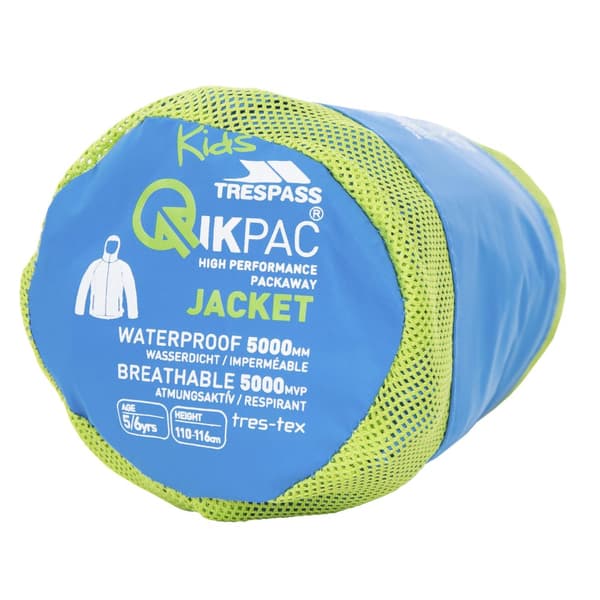 Trespass Childrens/Kids Qikpac Waterproof Packaway Jacket