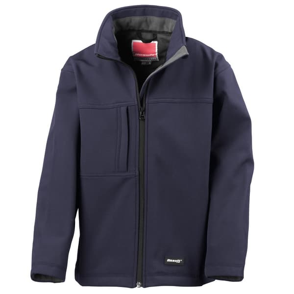 Result Childrens Unisex vattentät Classic Softshell 3-lagers jacka Navy S