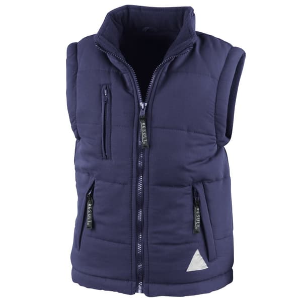 Result Childrens Unisex Ultra Padded Bodywarmer / Gilet (Water Repellent & Windproof) Navy M