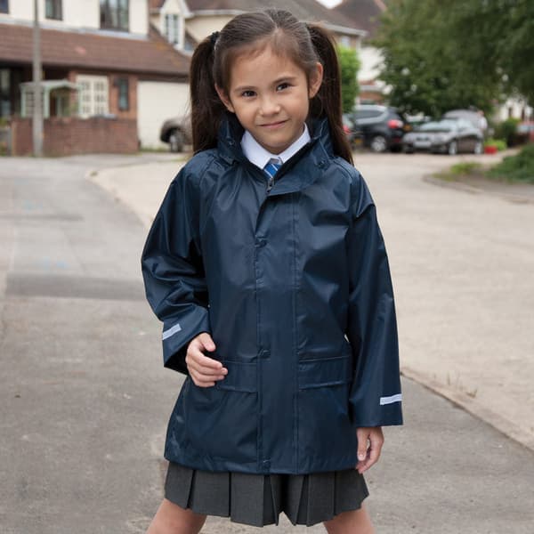 Result Barn/Kids Core Junior Stormdri Rain Over Jacket