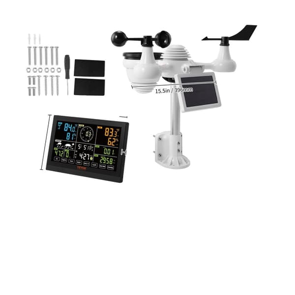 Wi-Fi Vejrstation, 7-i-1 Sensor, Stort HD Display, 150m Rækkevidde,Type AType A