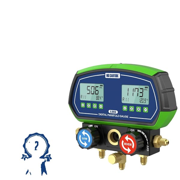 MRCARTOOL HVAC Vakuumtryckstestare, Dubbeltrycksdisplay, Exakta Mätningar, Tre Driftslägen