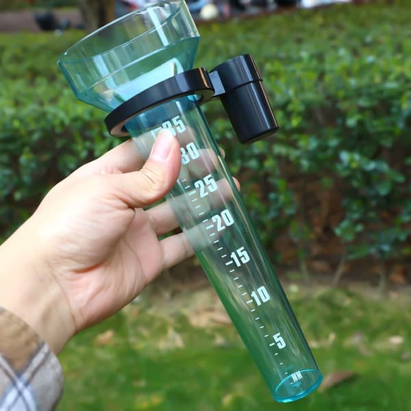 Bomclap Outdoor sademittari 35 mm kapasiteetti – 76 cm korkea, kestävä muovi, tarkka mittaus, kirkas putki, käytännöllinen kahva, säänvalvonta