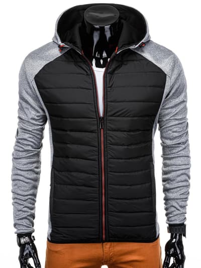 Men's mid-season jacket B1131 - grey