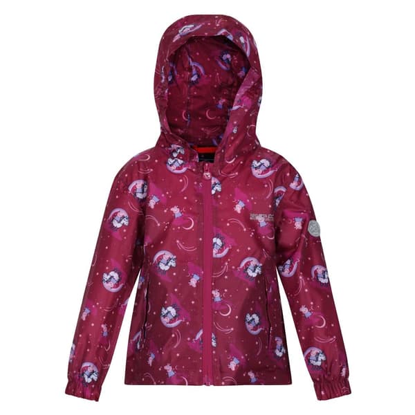 Regatta Childrens/Kids Peppa Pig Packaway Waterproof Jacket Raspberry Radiance 12-18 Months