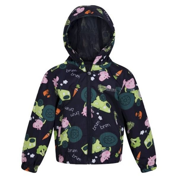 Regatta Childrens/Kids Peppa Pig Tractor Waterproof Jacket Navy 12-18 Months
