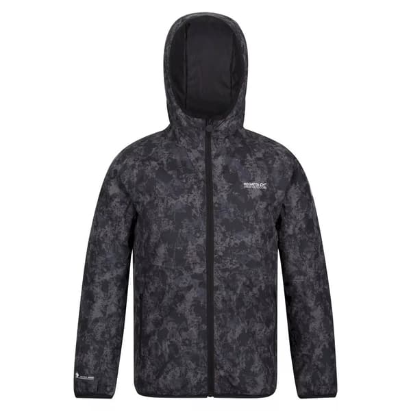 Regatta Childrens/Kids Volcanics VI Camo Waterproof Jacket Dark Grey 5-6 Years