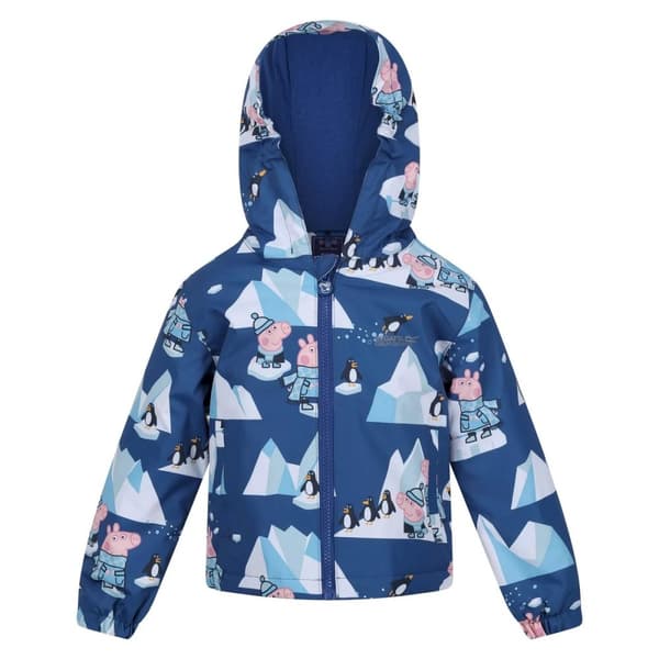 Regatta Childrens/Kids Muddy Puddle Peppa Pig Winter Scene Padded Waterproof Jacket