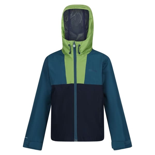 Regatta Vattentät jacka Hanleigh för barn/unga Piquant Green/Moroccan Blue/Navy 14 Years