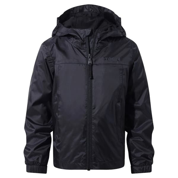 TOG24 Plain Packaway vattentät jacka för barn/ungdomar Black 8-9 Years