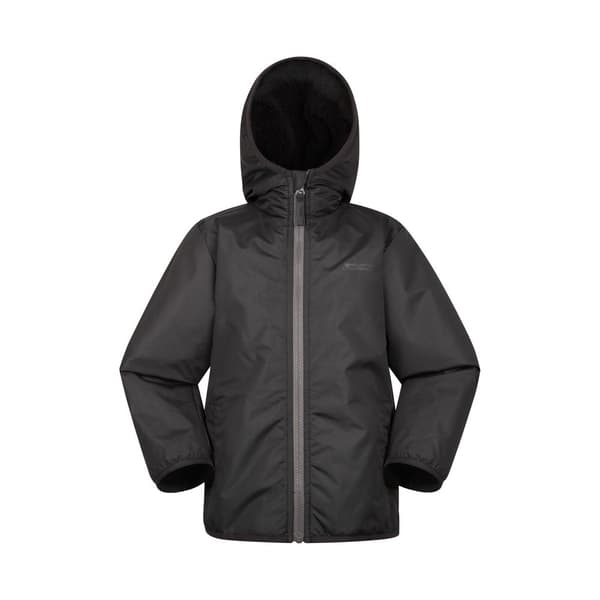 Mountain Warehouse Childrens/Kids Robin Borg Lined Water Resistant Jacket Black 2-3 Years