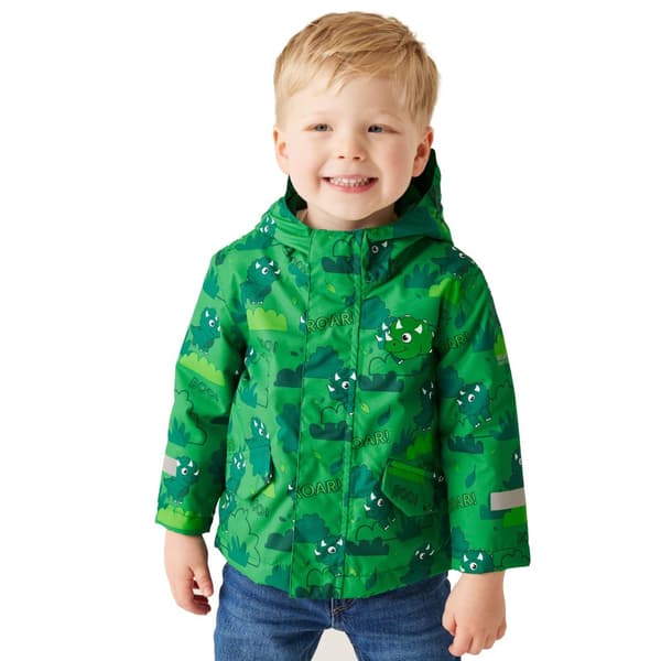 Regatta Childrens/Kids Stompy The Dinosaur Waterproof Jacket