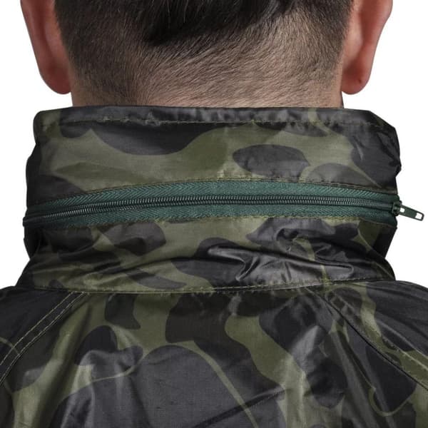 vidaXL Regnställ med Huva Herrar Tvådelat Camouflage L