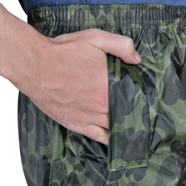 vidaXL Regnställ med Huva Herrar Tvådelat Camouflage L