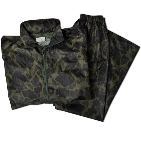 vidaXL Regnställ med Huva Herrar Tvådelat Camouflage L