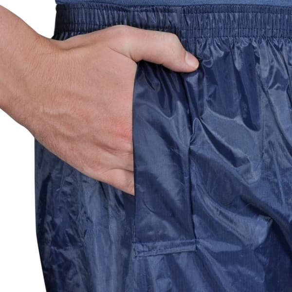 vidaXL Herr regnställ med huva och byxa i marinblått stl. XXL