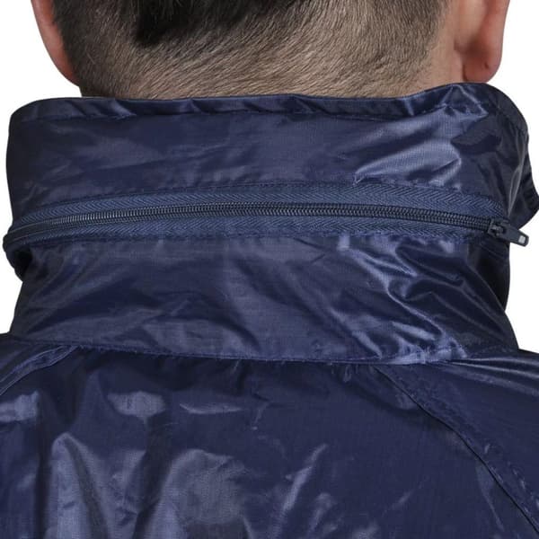 vidaXL Miesten Tummansininen 2-osainen Sadeasu Hupulla L