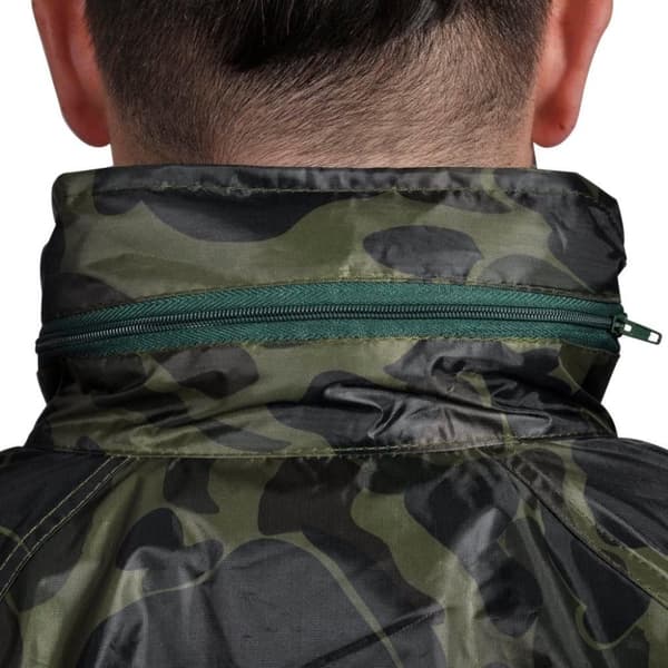 vidaXL Mænds Camo tryk 2-delt regn kulør med Hætte M