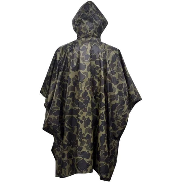 vidaXL 130867 Waterproof Army Rain Poncho for Camping/Hiking Camouflage