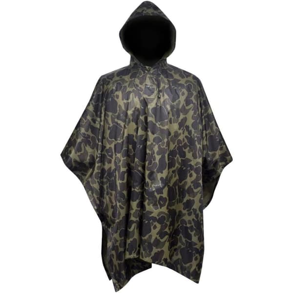 vidaXL 130867 Waterproof Army Rain Poncho for Camping/Hiking Camouflage