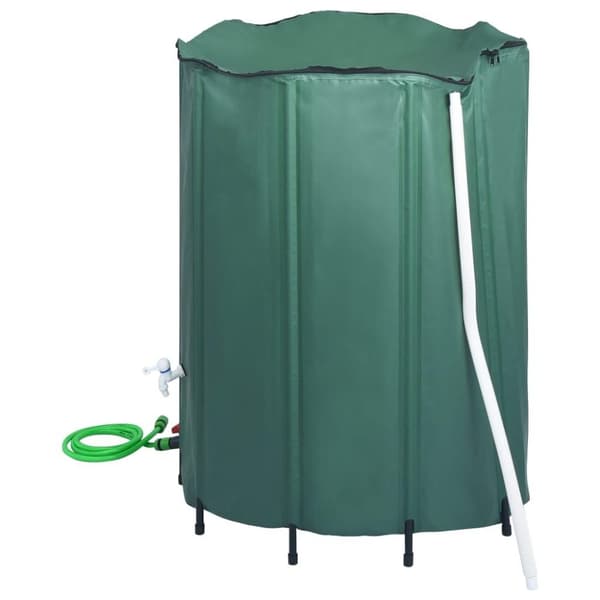 vidaXL Sammenleggbar regnvannstank med vannkran 1250 L