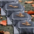Miniatyrbillede 4 af 8: OBOSOE 10-pak regnvandsnet med snøre-, blad- og myggebeskyttelse, sikkerhedsnet til regnvandstønde Ø80 cm