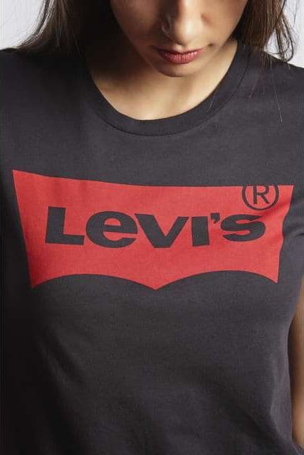 Levi`s Levi's The Perfect Large Batwing Tee 173690201 svart XXS