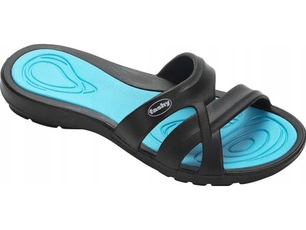 Fashy Slippers for ladies FASHY MAYFIELD 7659 52 42 black/turquoise