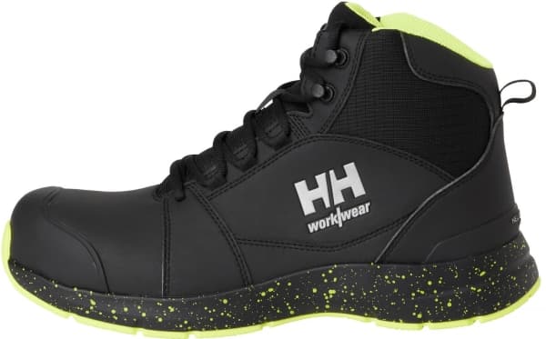 Shoes HELLY HANSEN Barcode MXR Mid S3S, black/yellow 43