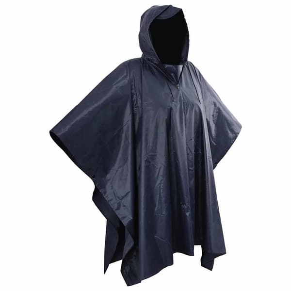 vidaXL Vattentät regnponcho för camping/vandring marinblå
