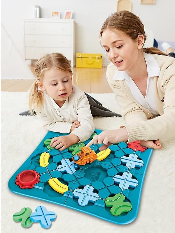 Spel / pussel - bil med vägbana elektriskt.