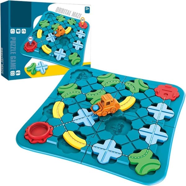 Spel / pussel - bil med vägbana elektriskt.
